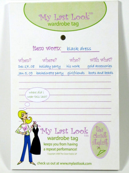 My Last Look Wardrobe Tags